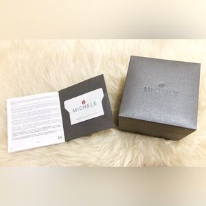 Michele Grey Large Watch Gift Box with Warranty/Manual Booklet & Card
